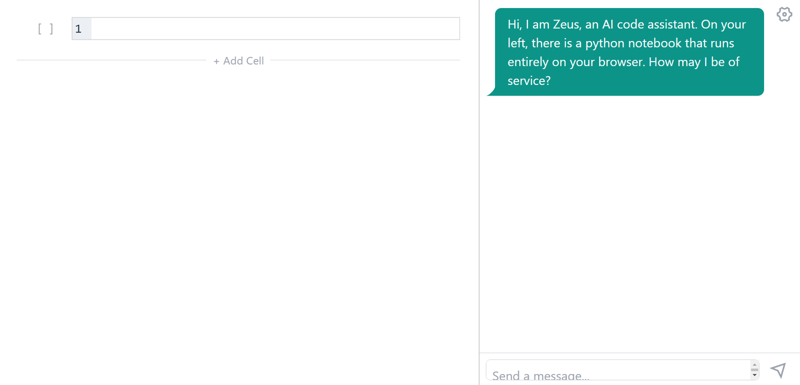 Zeus Notebook screenshot