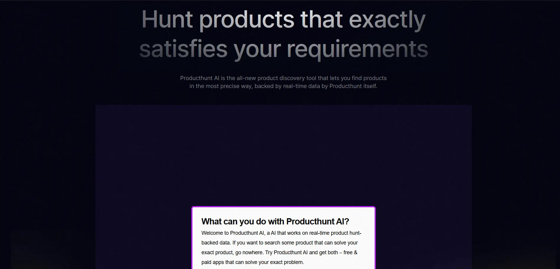 Producthunt AI screenshot