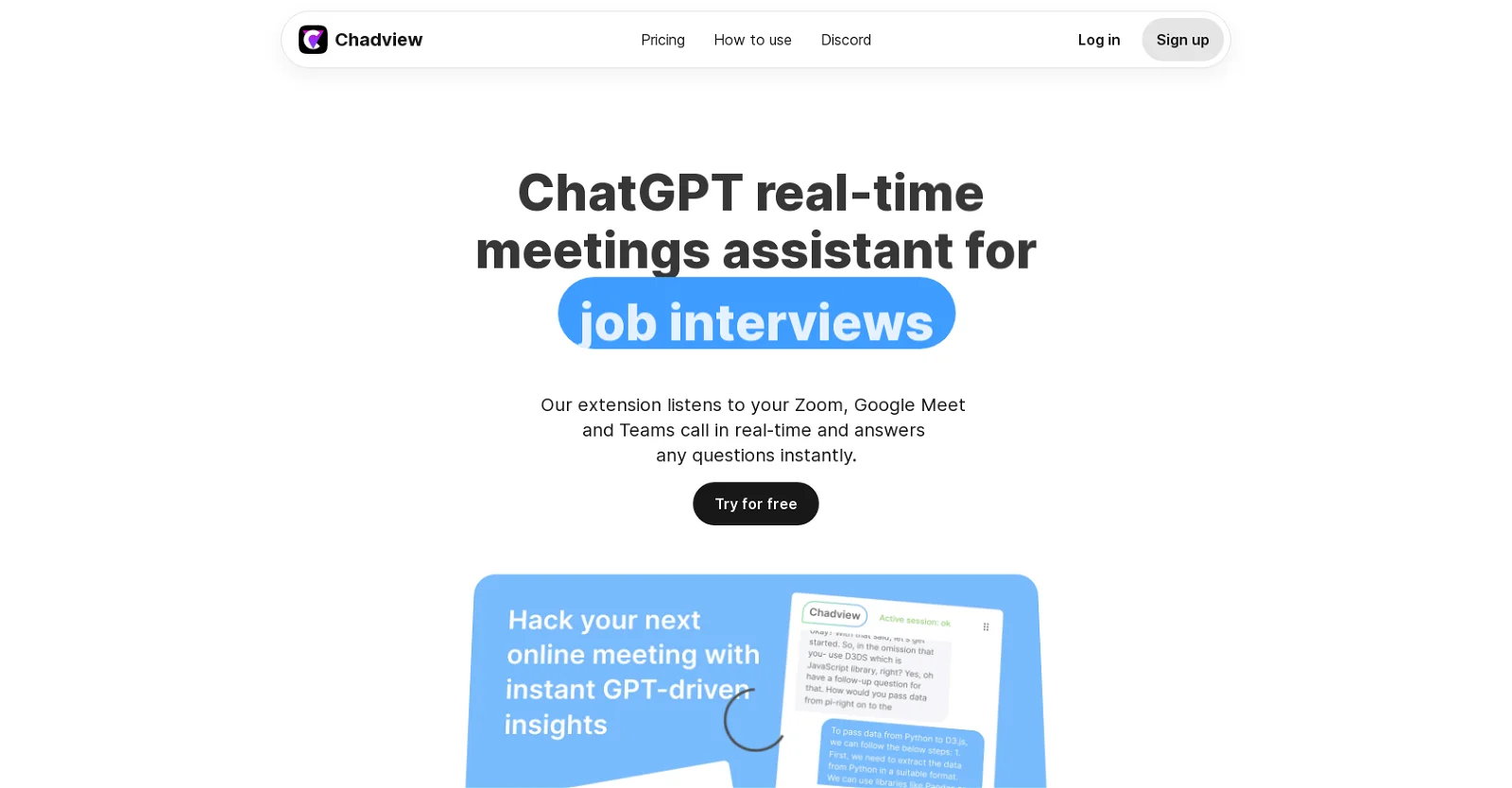 Chadview screenshot