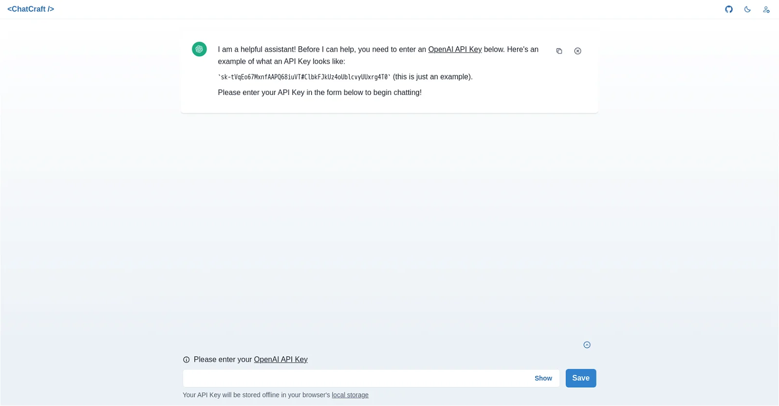Chatcraft screenshot