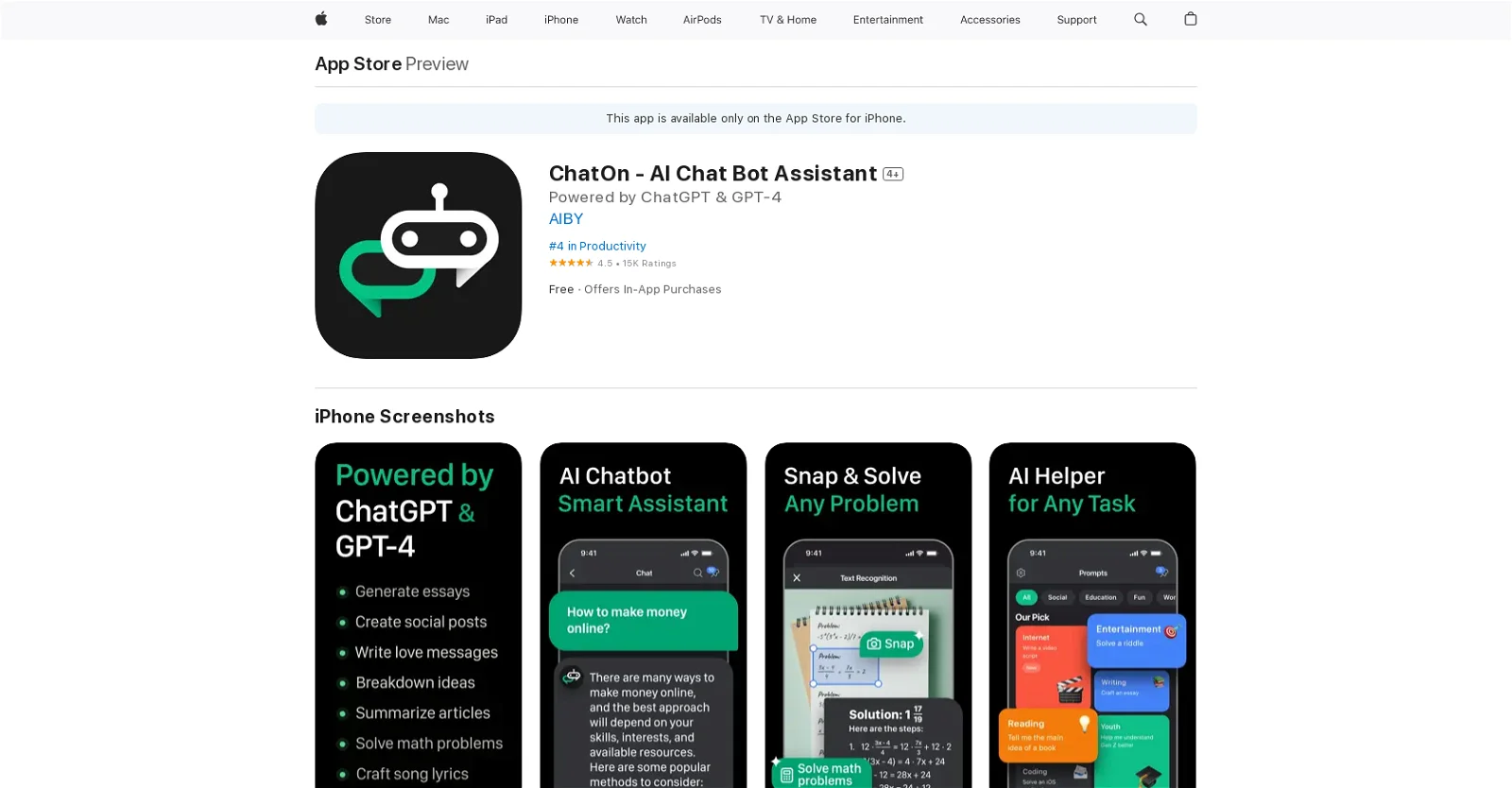 ChatOn screenshot