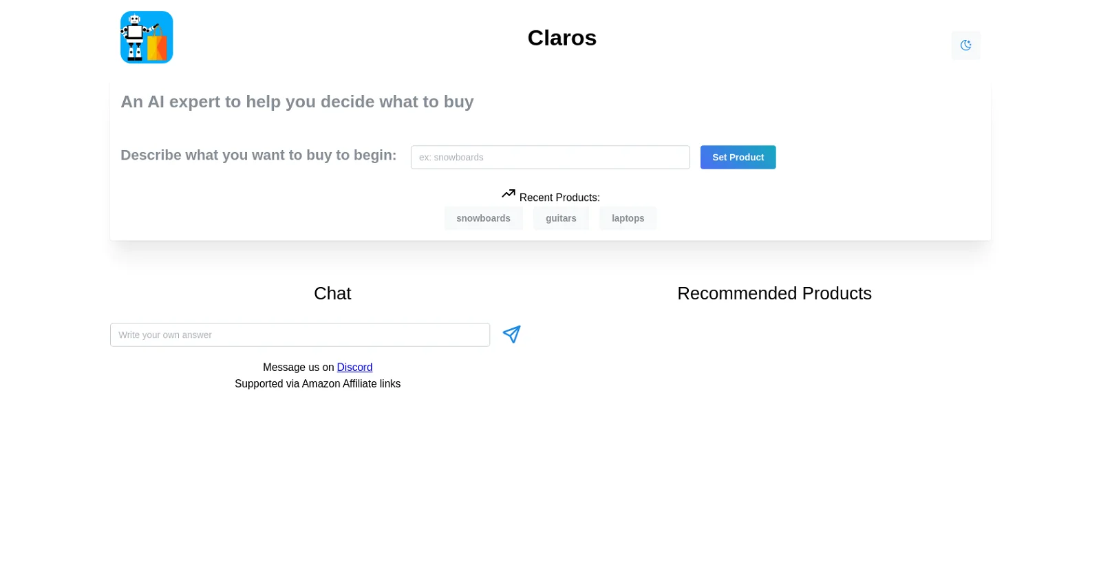 Claros screenshot