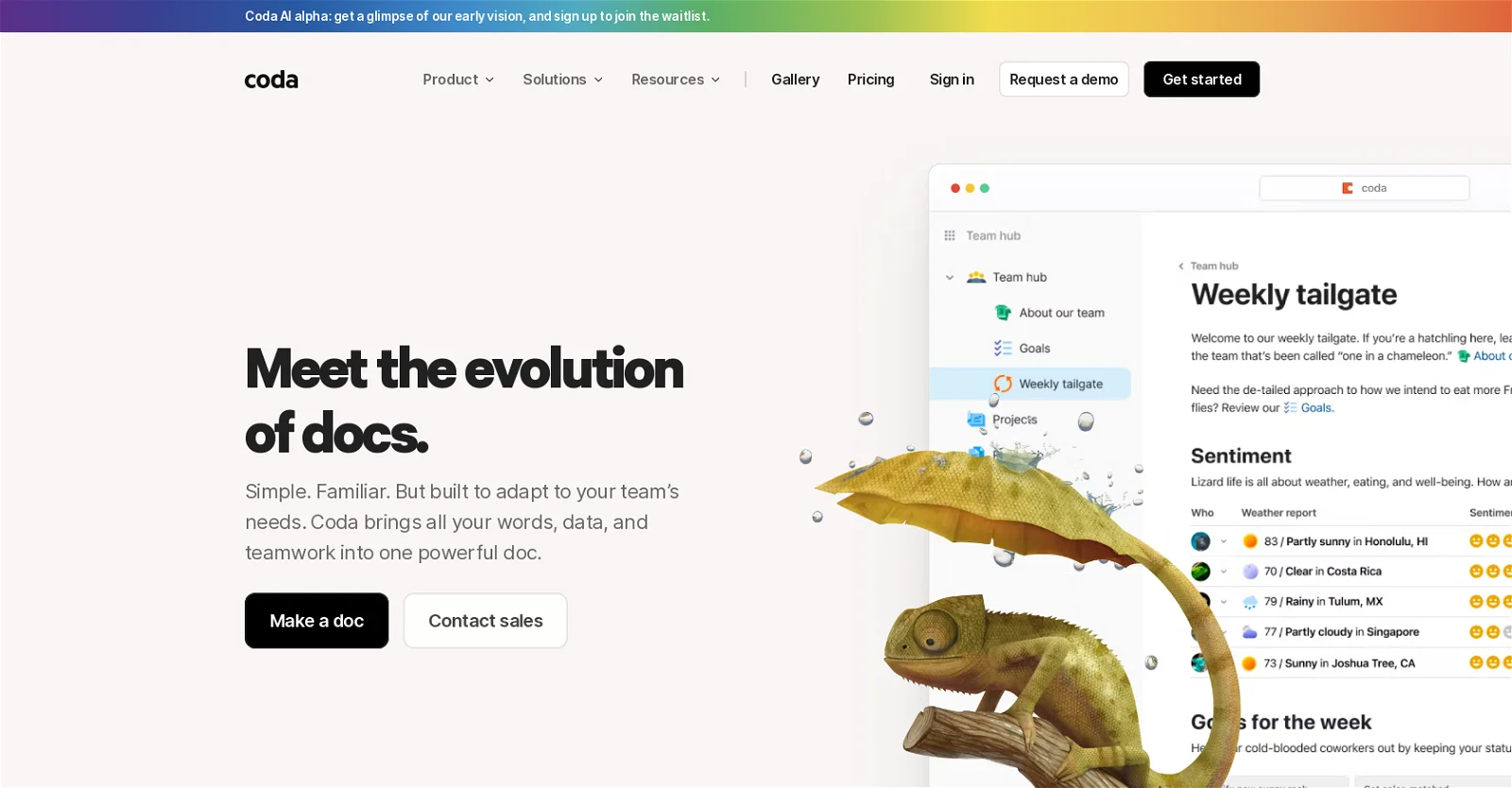 Coda screenshot