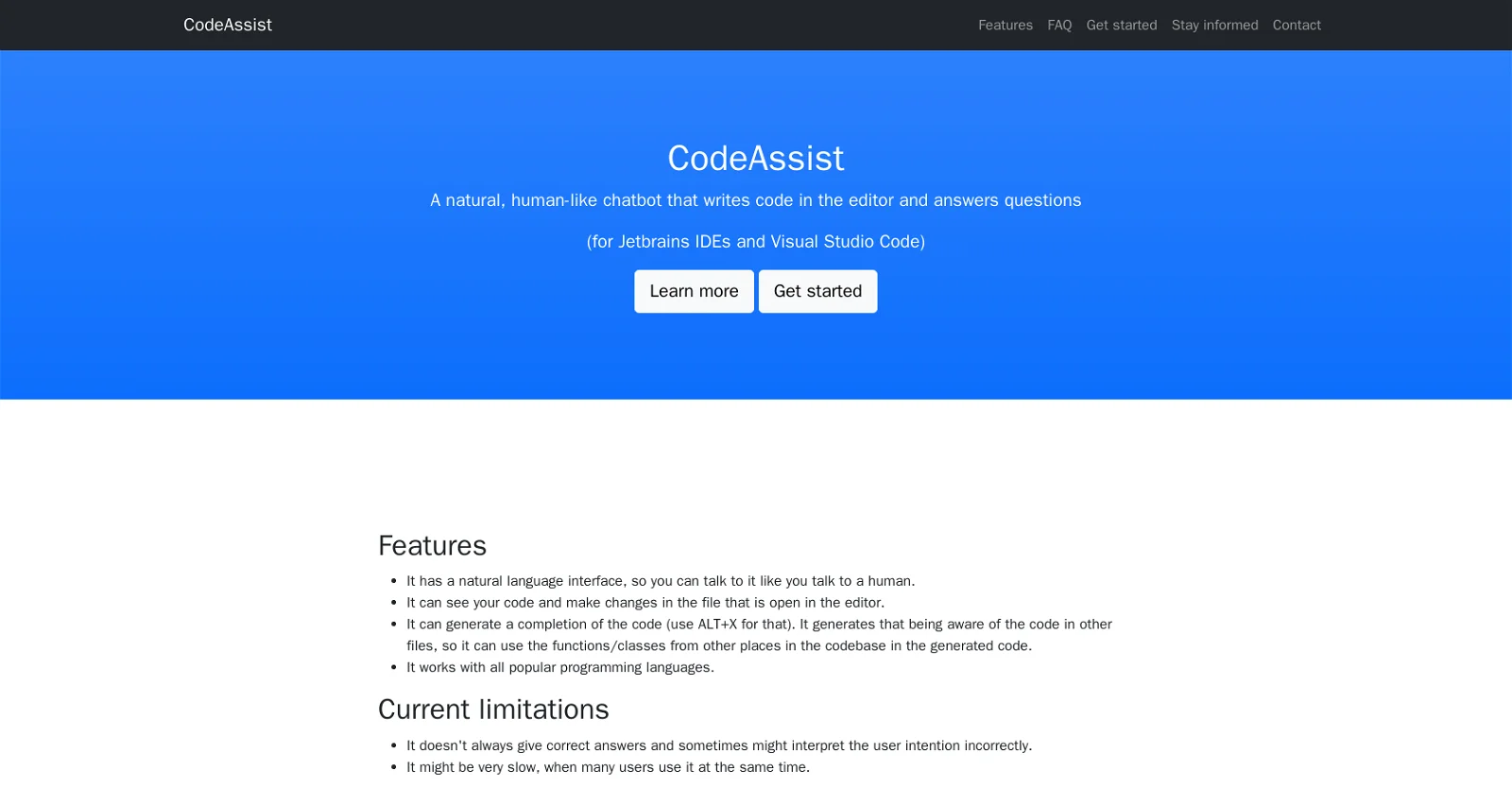 Code Assist screenshot