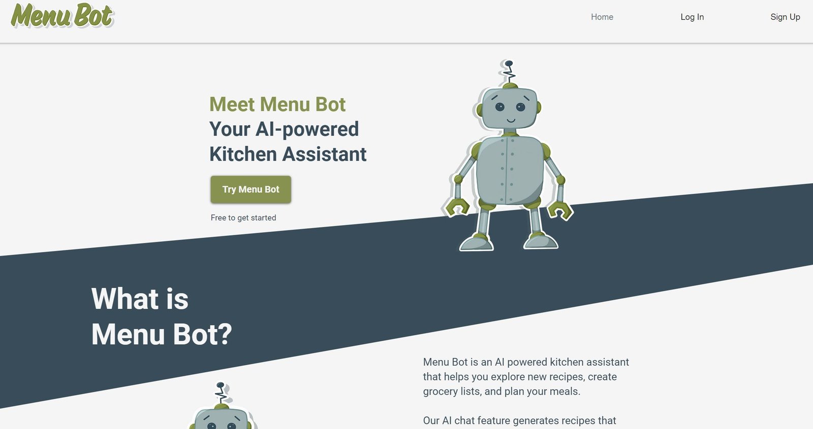 Menubot screenshot
