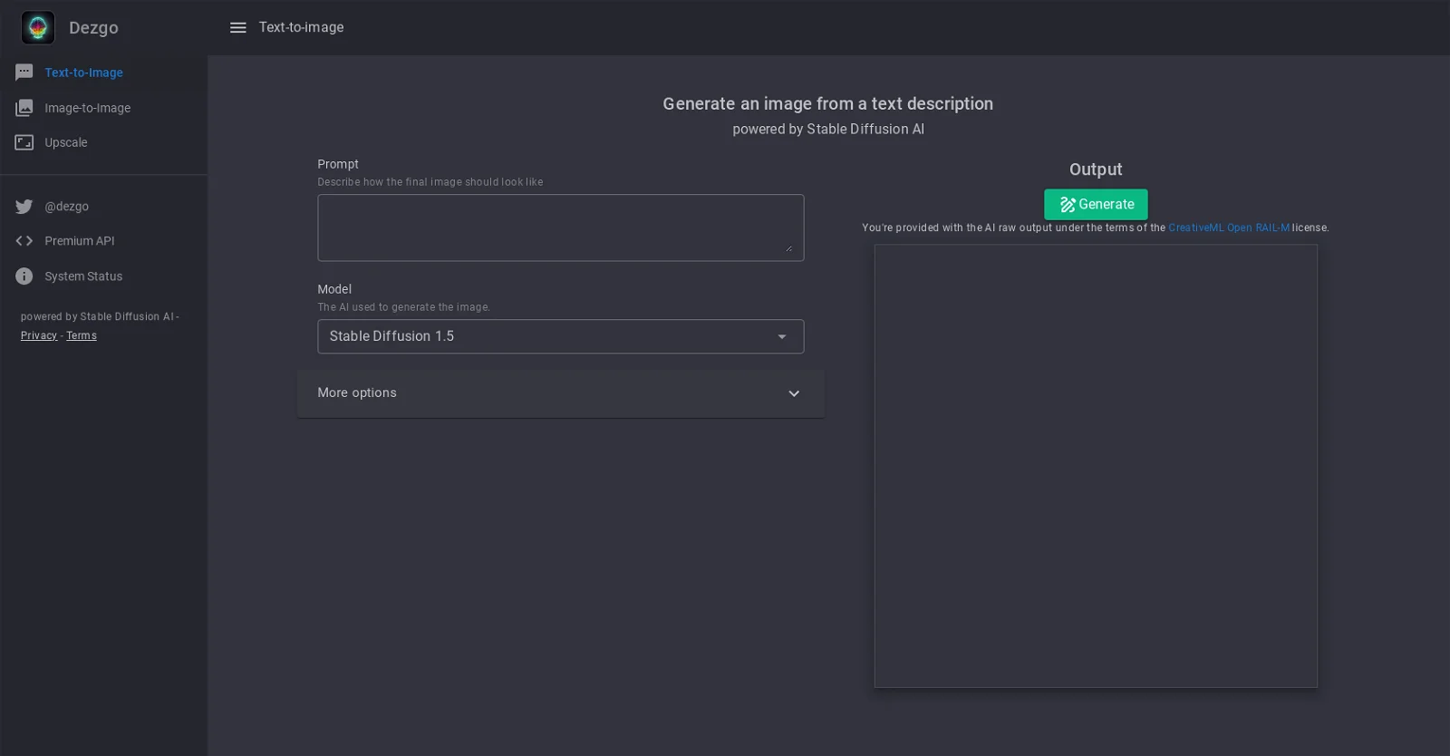 Dezgo screenshot