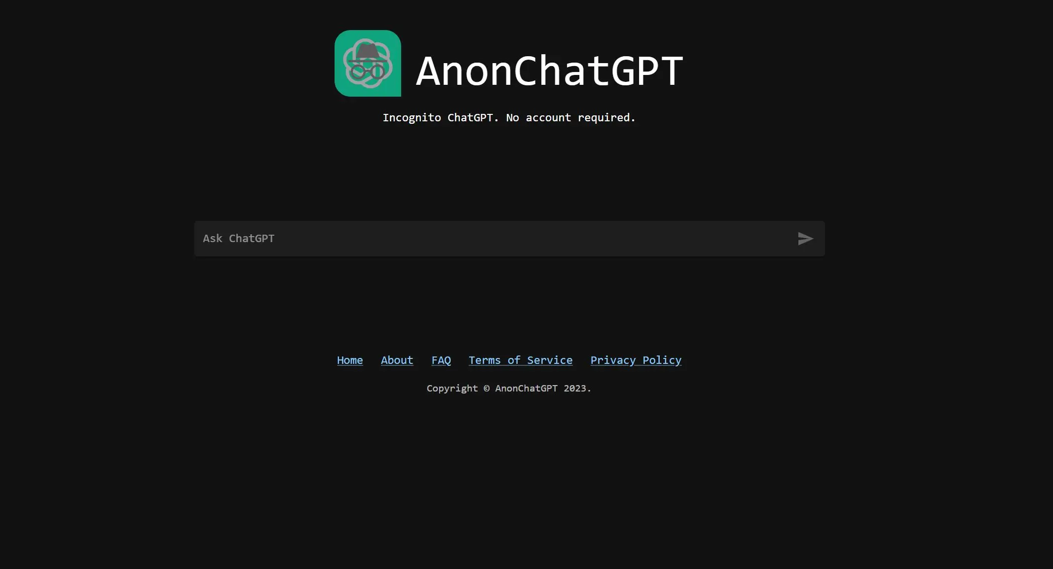 AnonChatGPT screenshot
