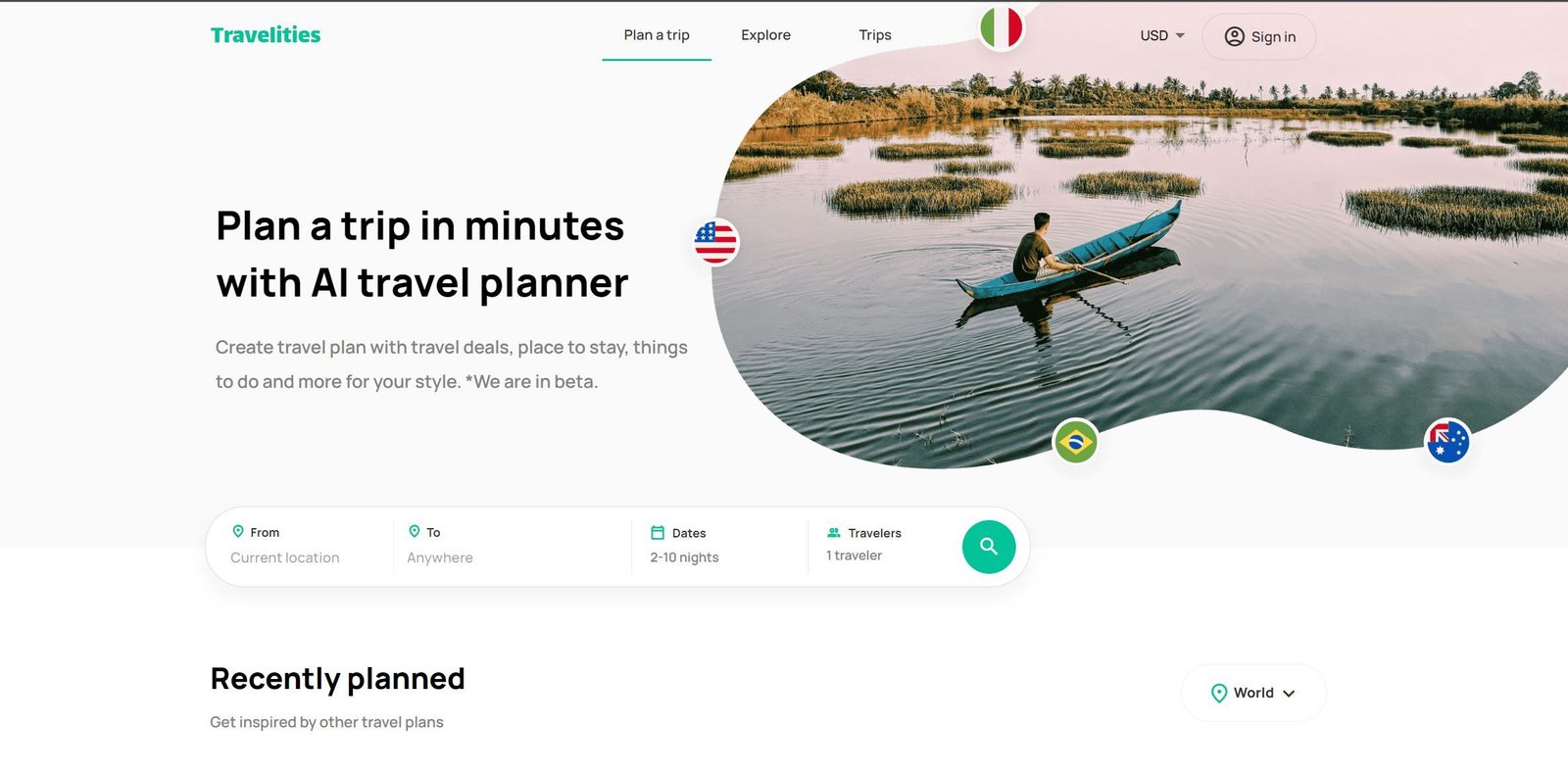 Travelities screenshot