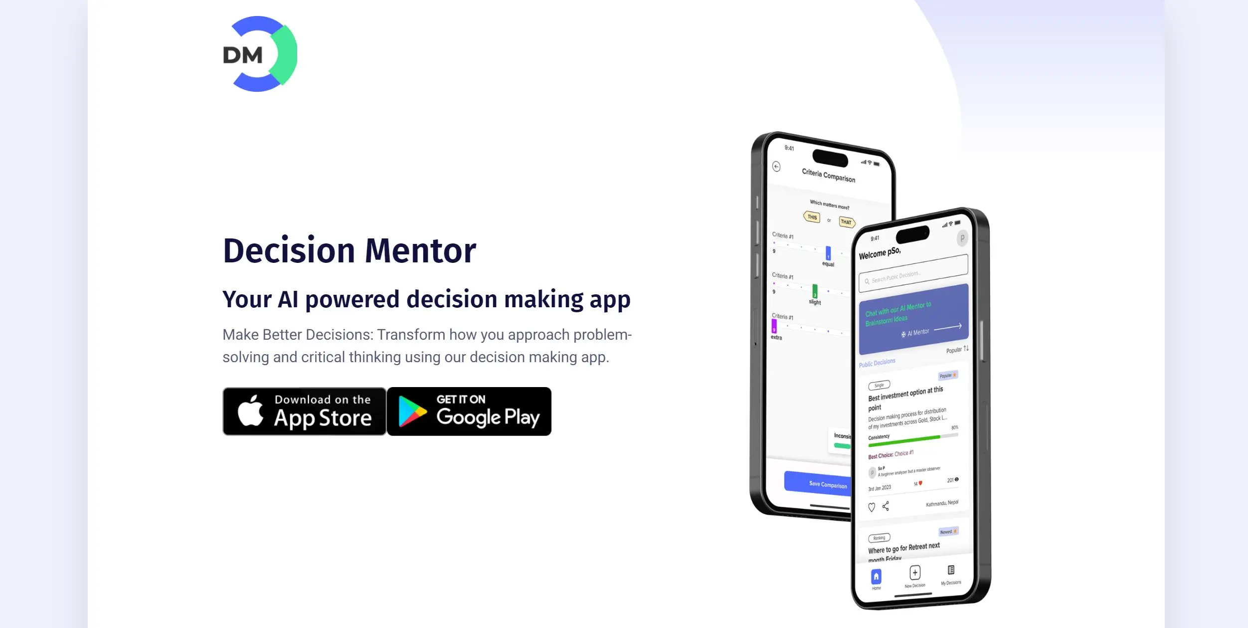 Decision Mentor screenshot