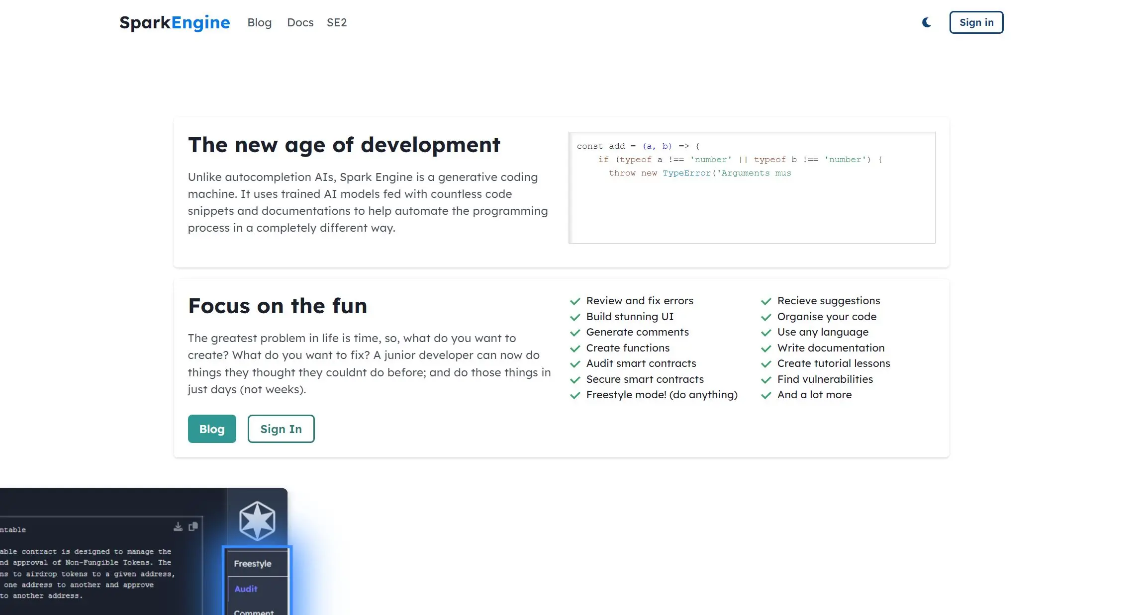 Spark Engine screenshot