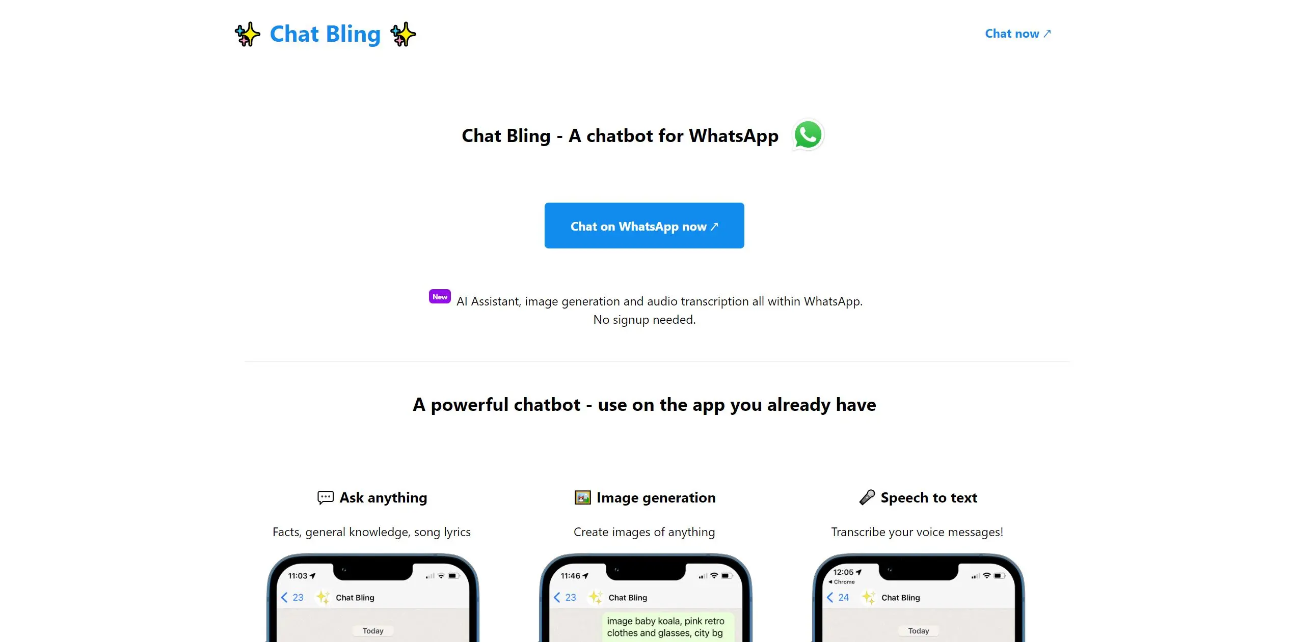 Chat Bling screenshot
