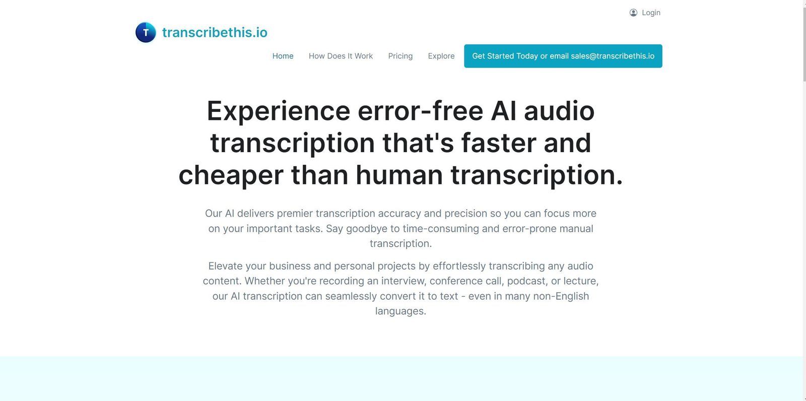 Transcribethis.io screenshot