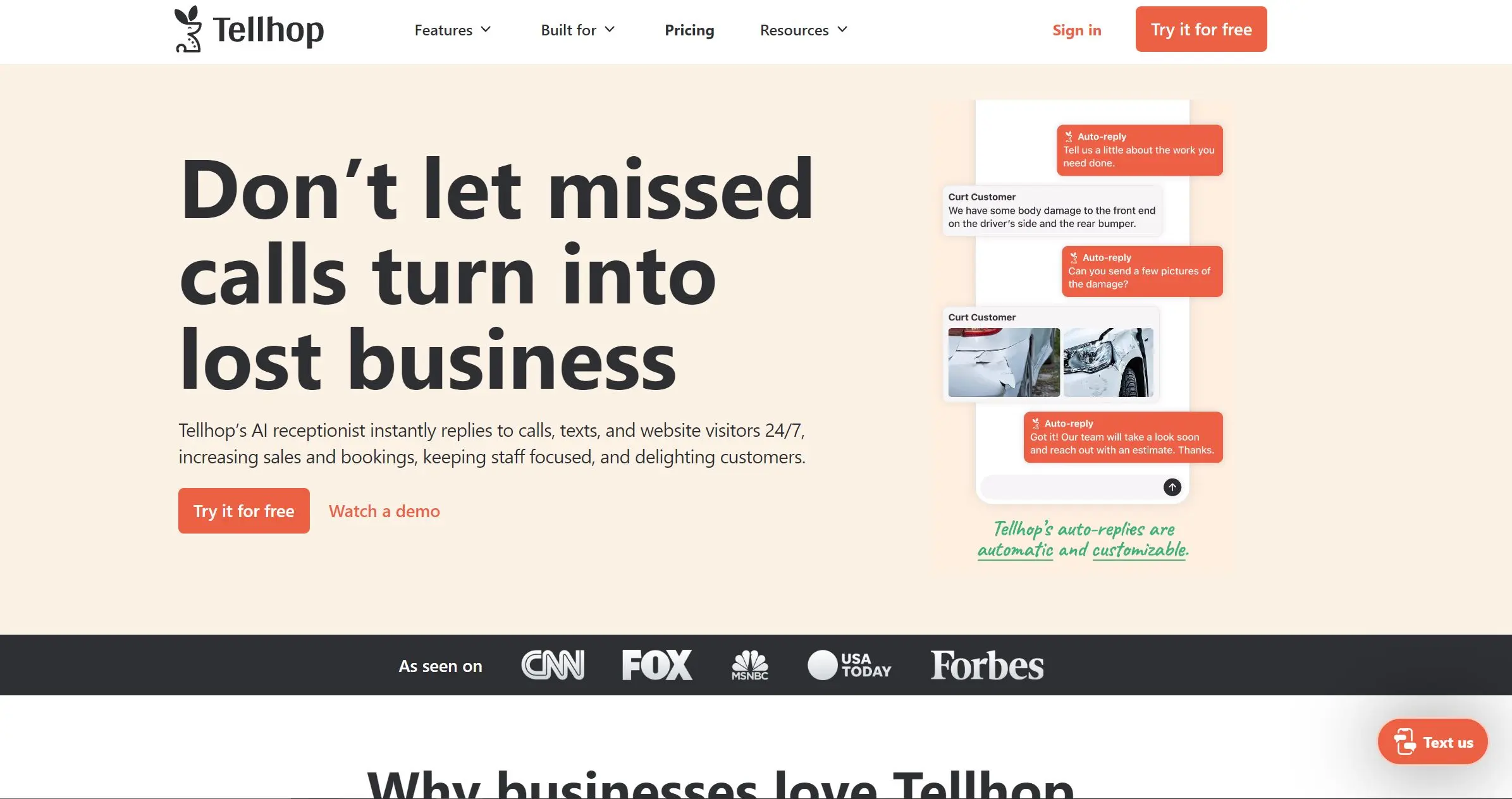 Tellhop screenshot