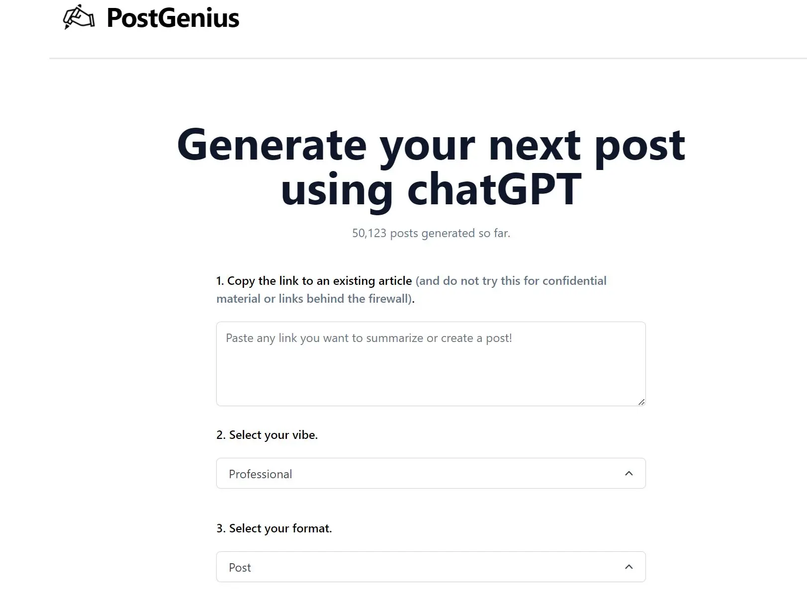 PostGenius screenshot