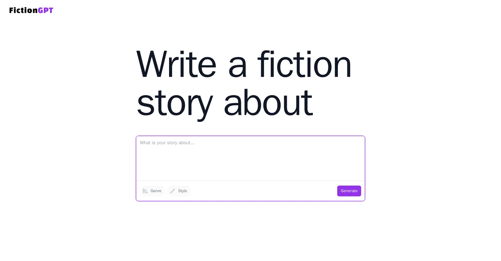 FictionGPT screenshot
