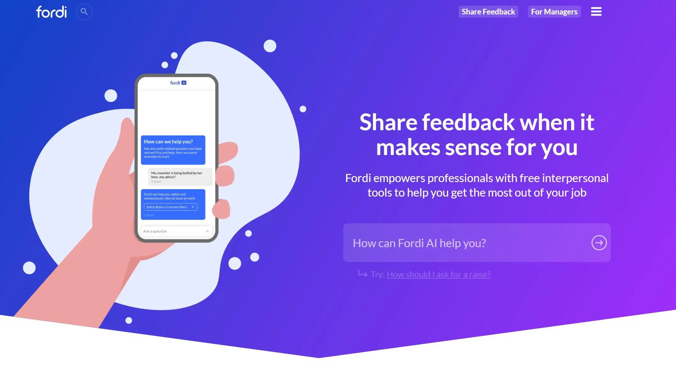 Fordi AI screenshot
