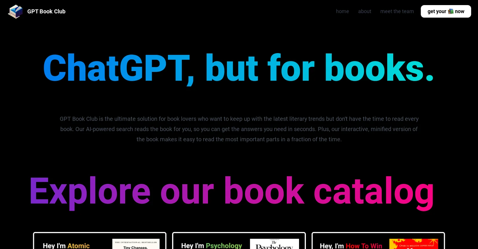 GPT Book Club8 screenshot