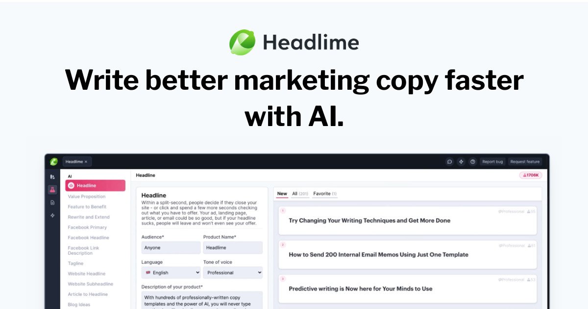 Headlime screenshot