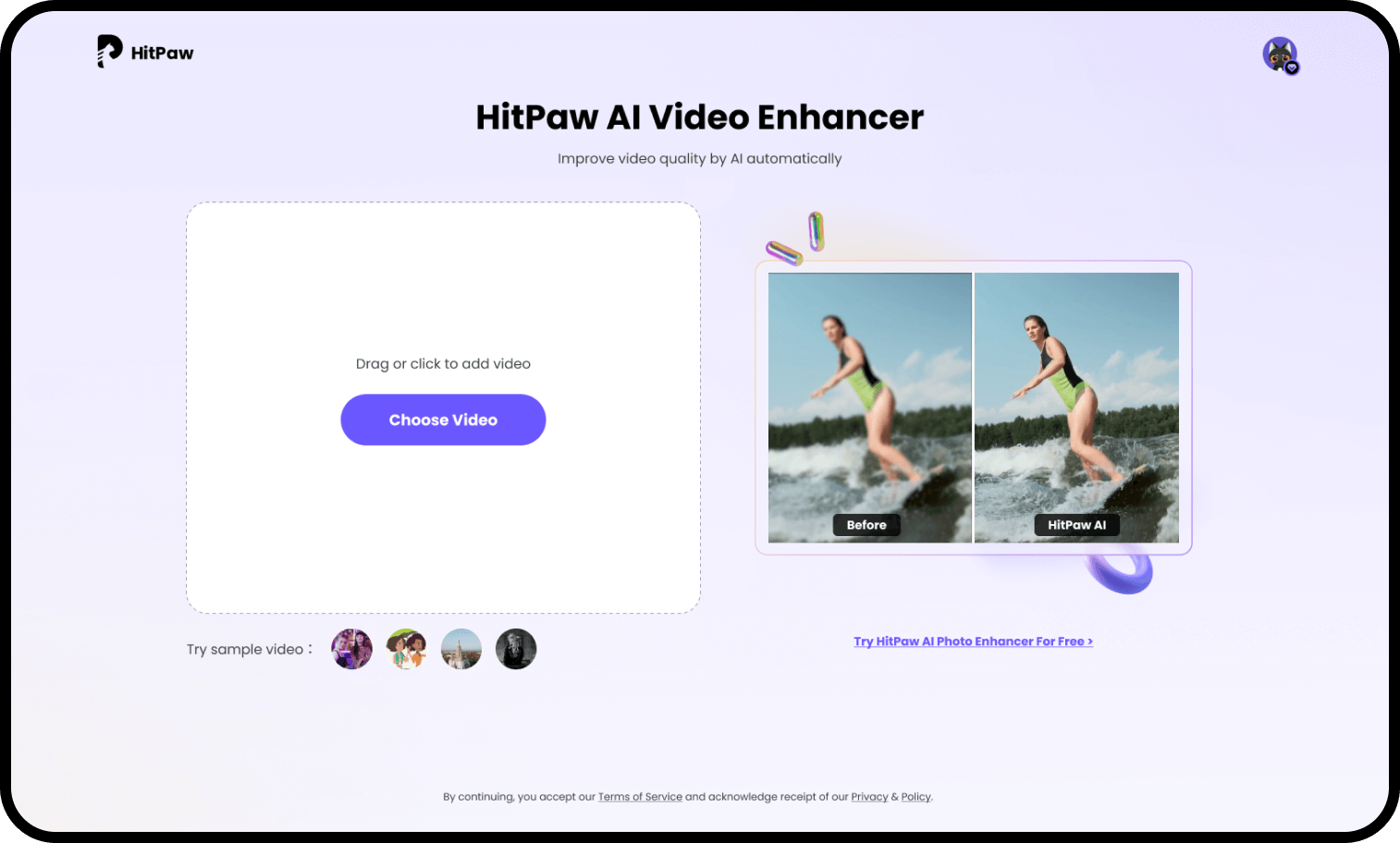 HitPaw Online Video Enhancer screenshot