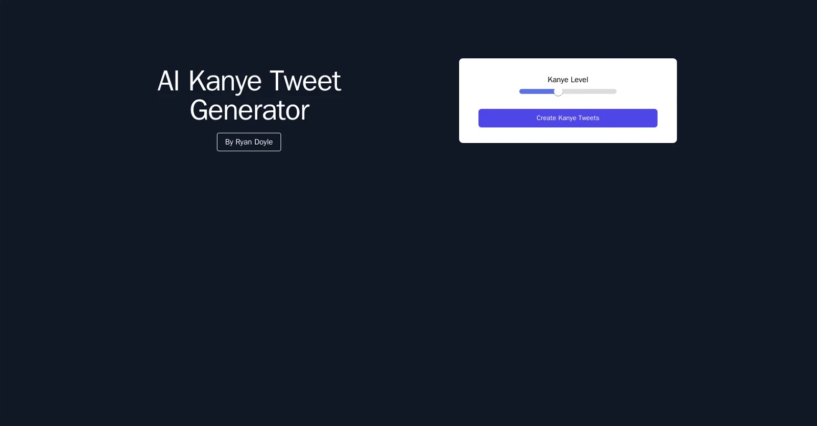 Kanye Tweet Generator screenshot