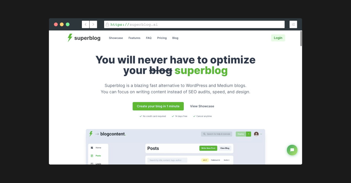 Superblog screenshot