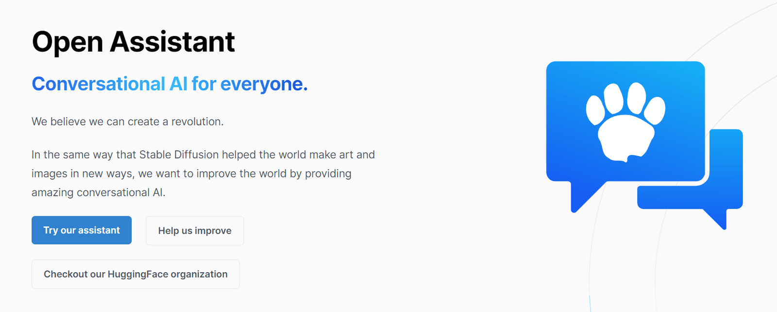 Open Assistant screenshot