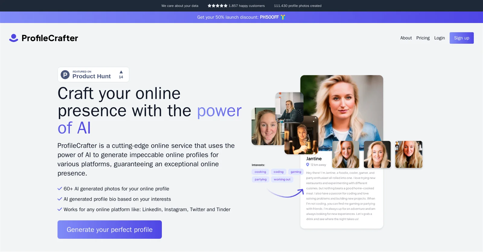 Profile Crafter screenshot