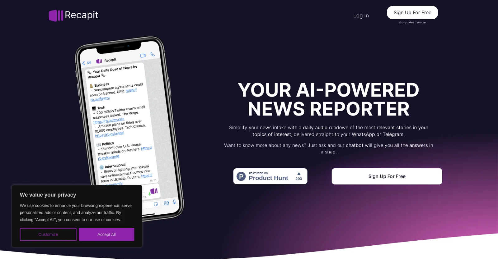 Recapit News screenshot
