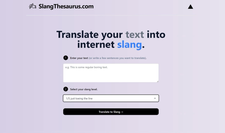 Slang Thesaurus screenshot