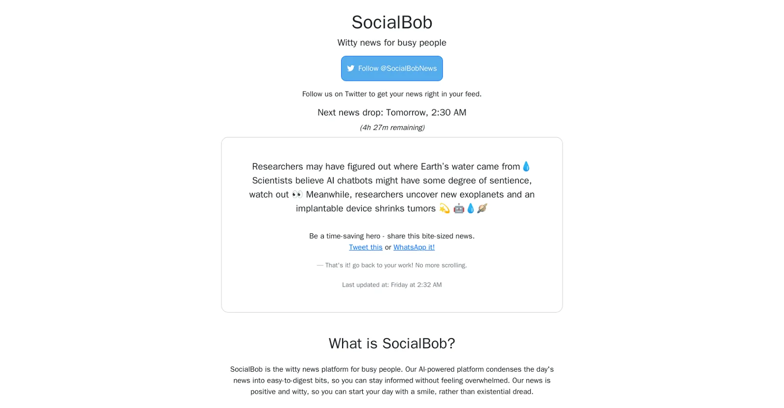 SocialBob screenshot