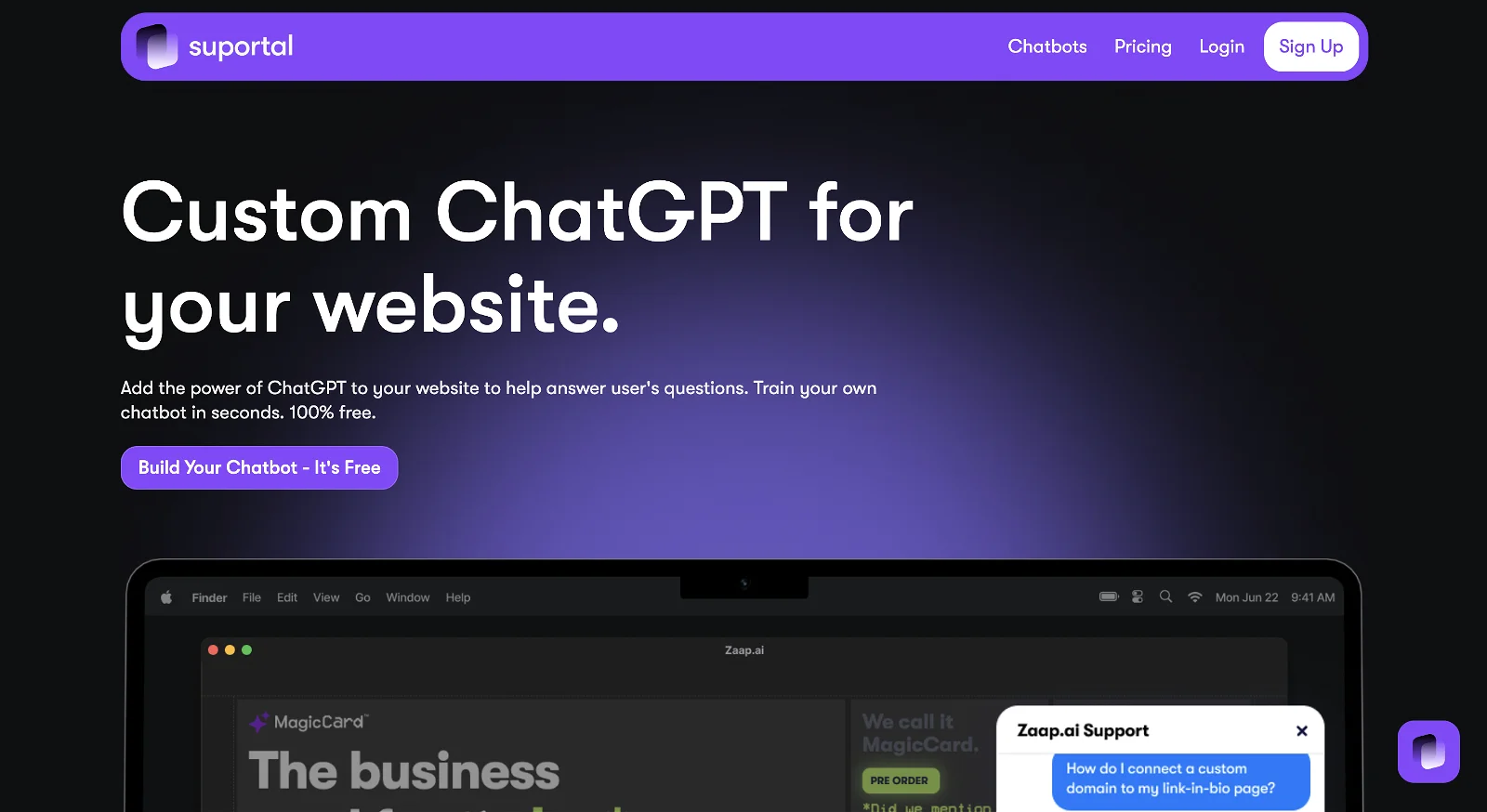 Supportal screenshot