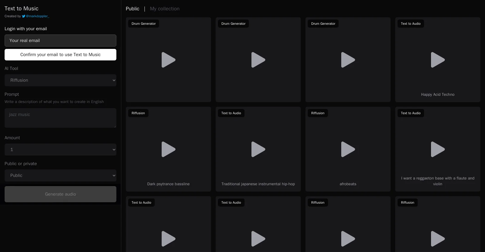 Texttomusic screenshot