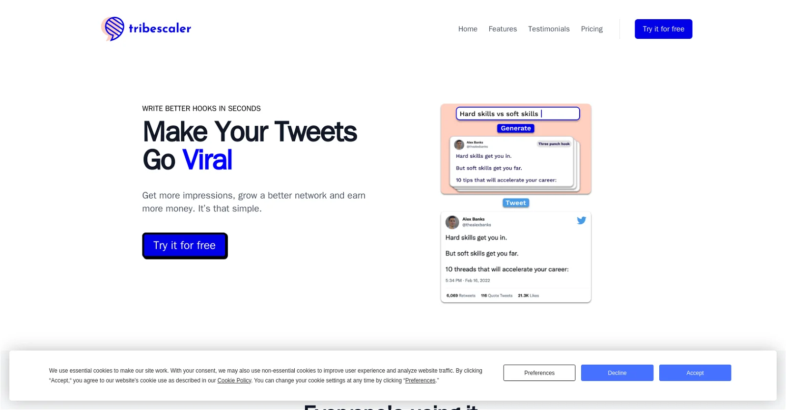 Tribescaler screenshot