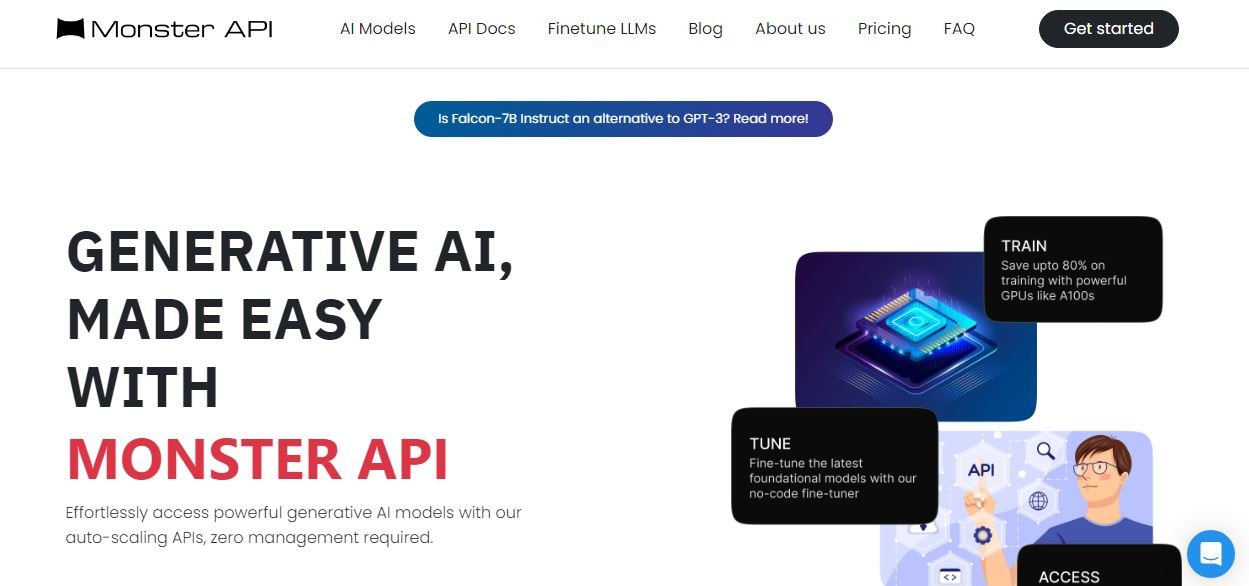 Monster API screenshot