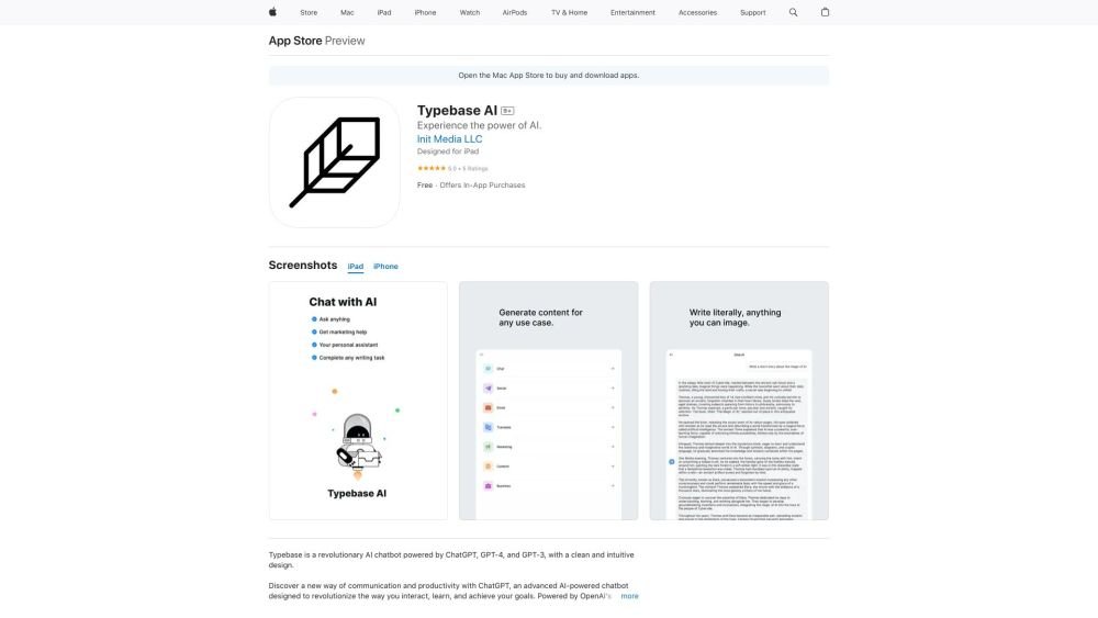 Typebase AI screenshot