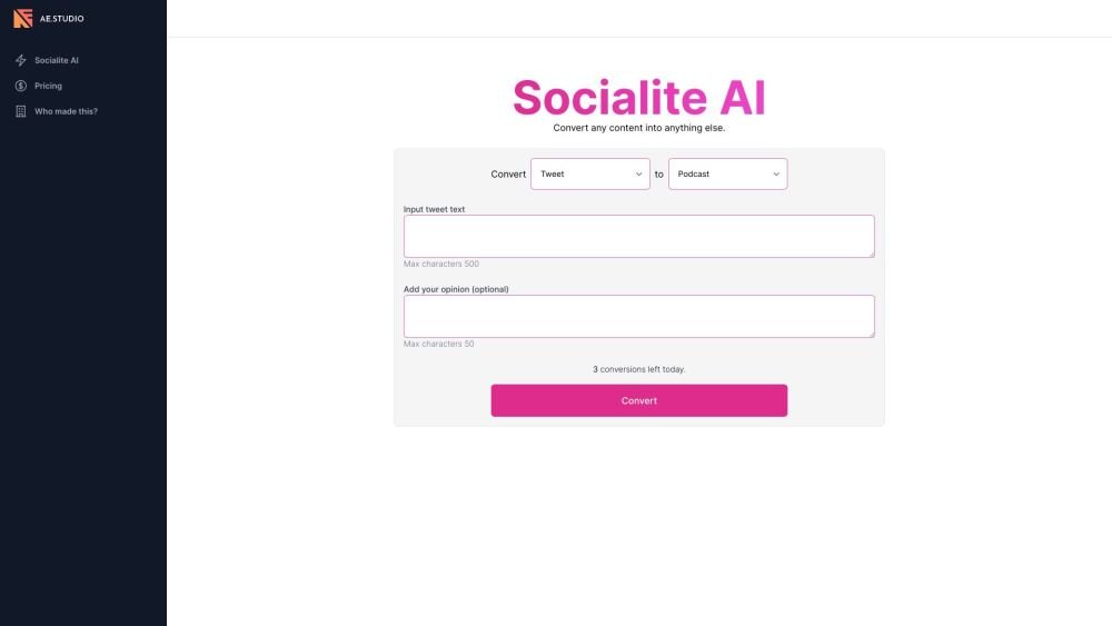 Socialite AI screenshot