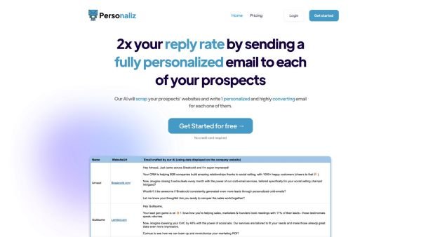 Personaliz screenshot
