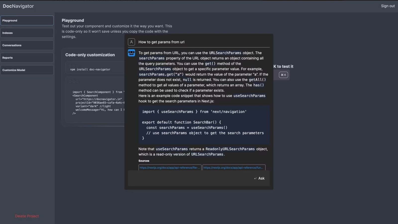 DocNavigator screenshot