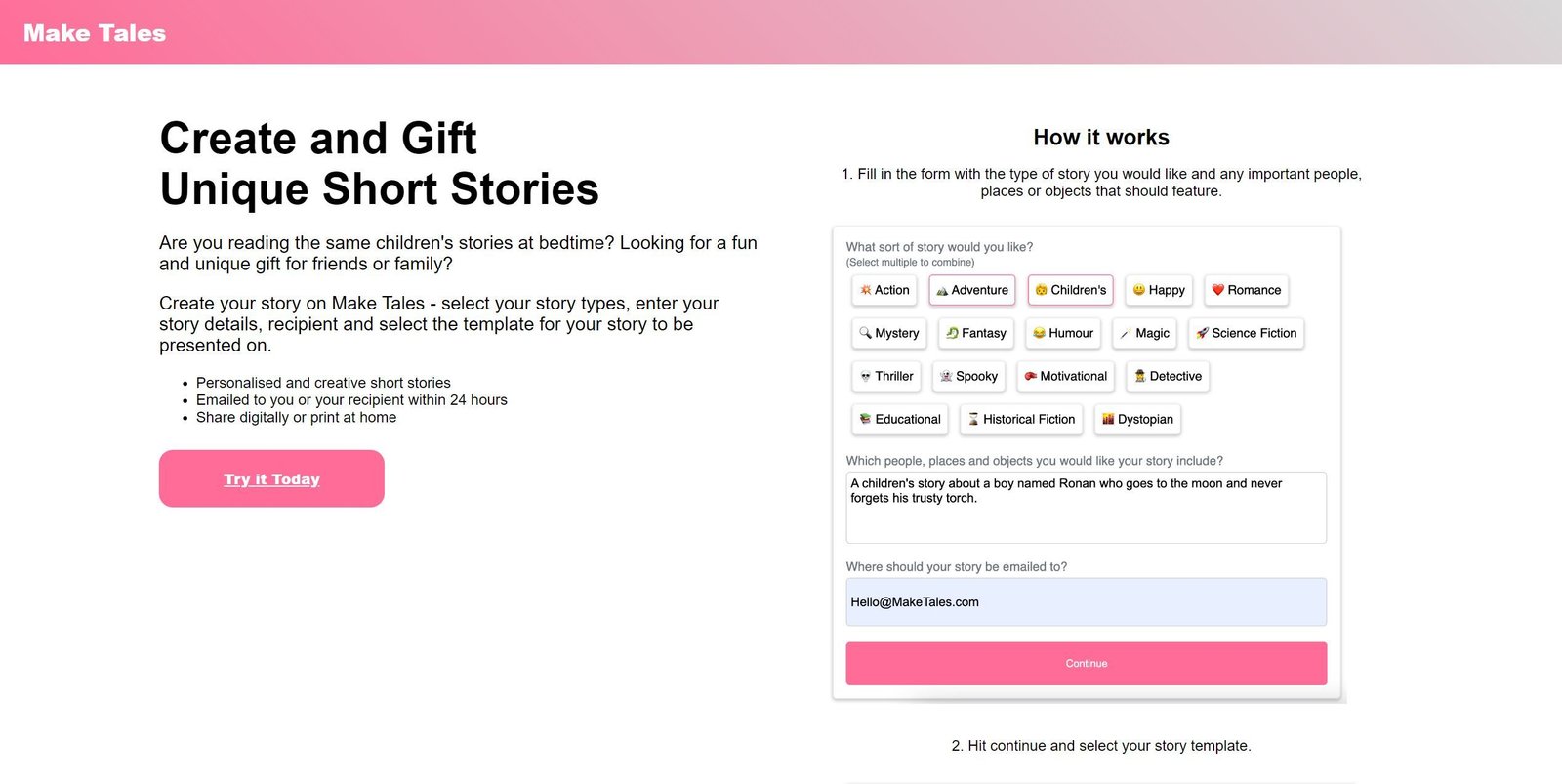 MakeTales screenshot