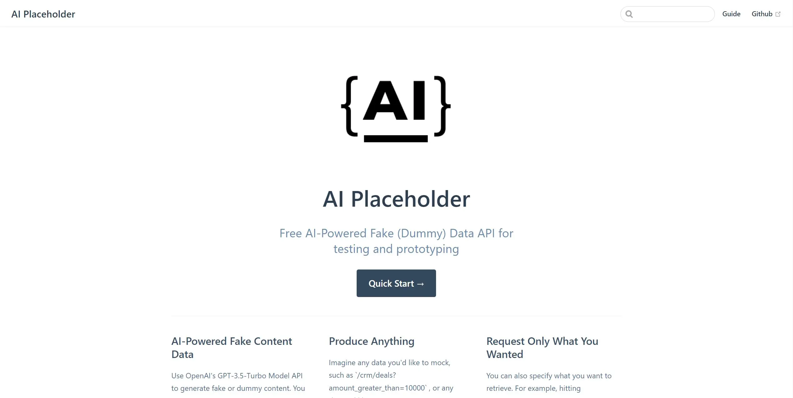 AI Placeholder screenshot