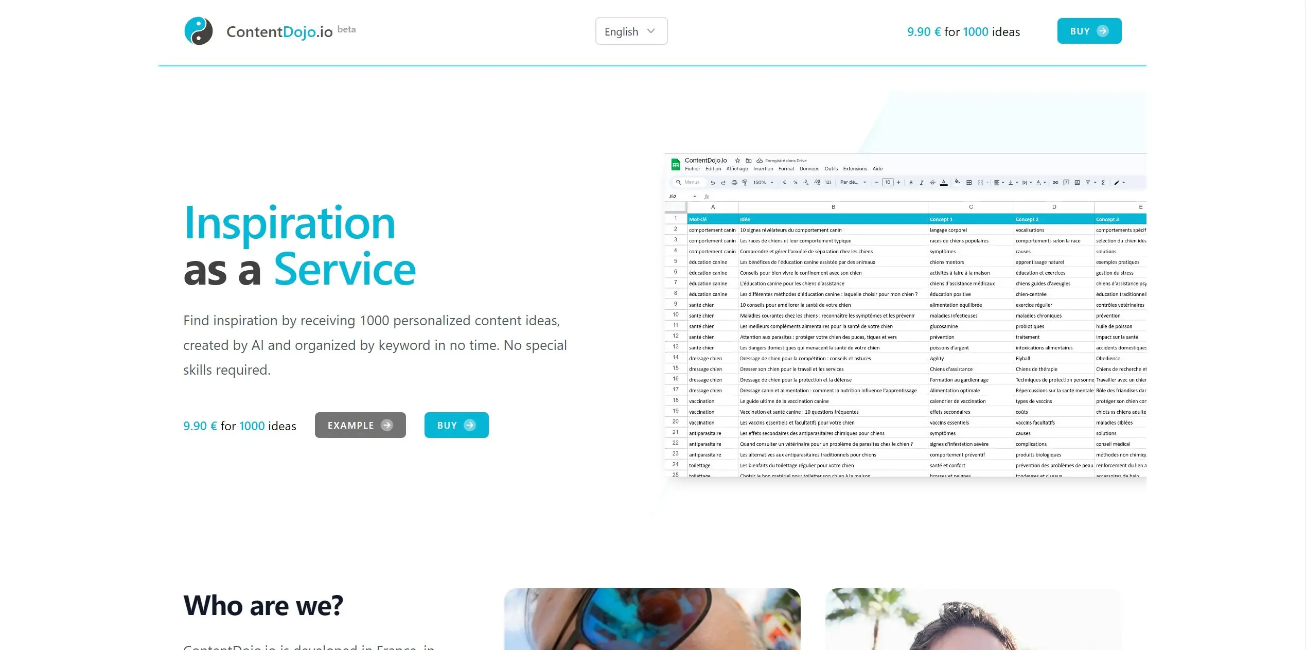 ContentDojo.io screenshot