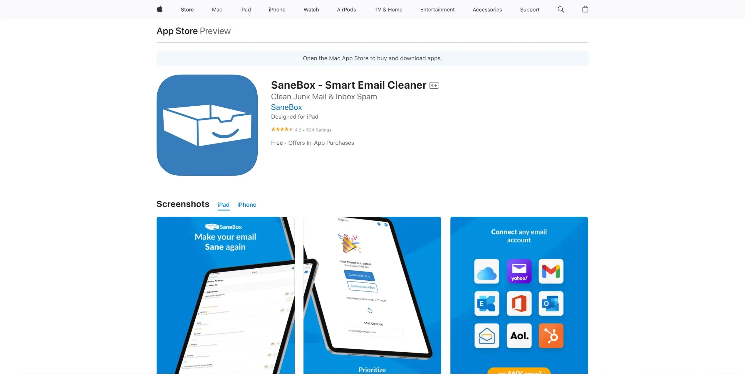 SaneBox screenshot