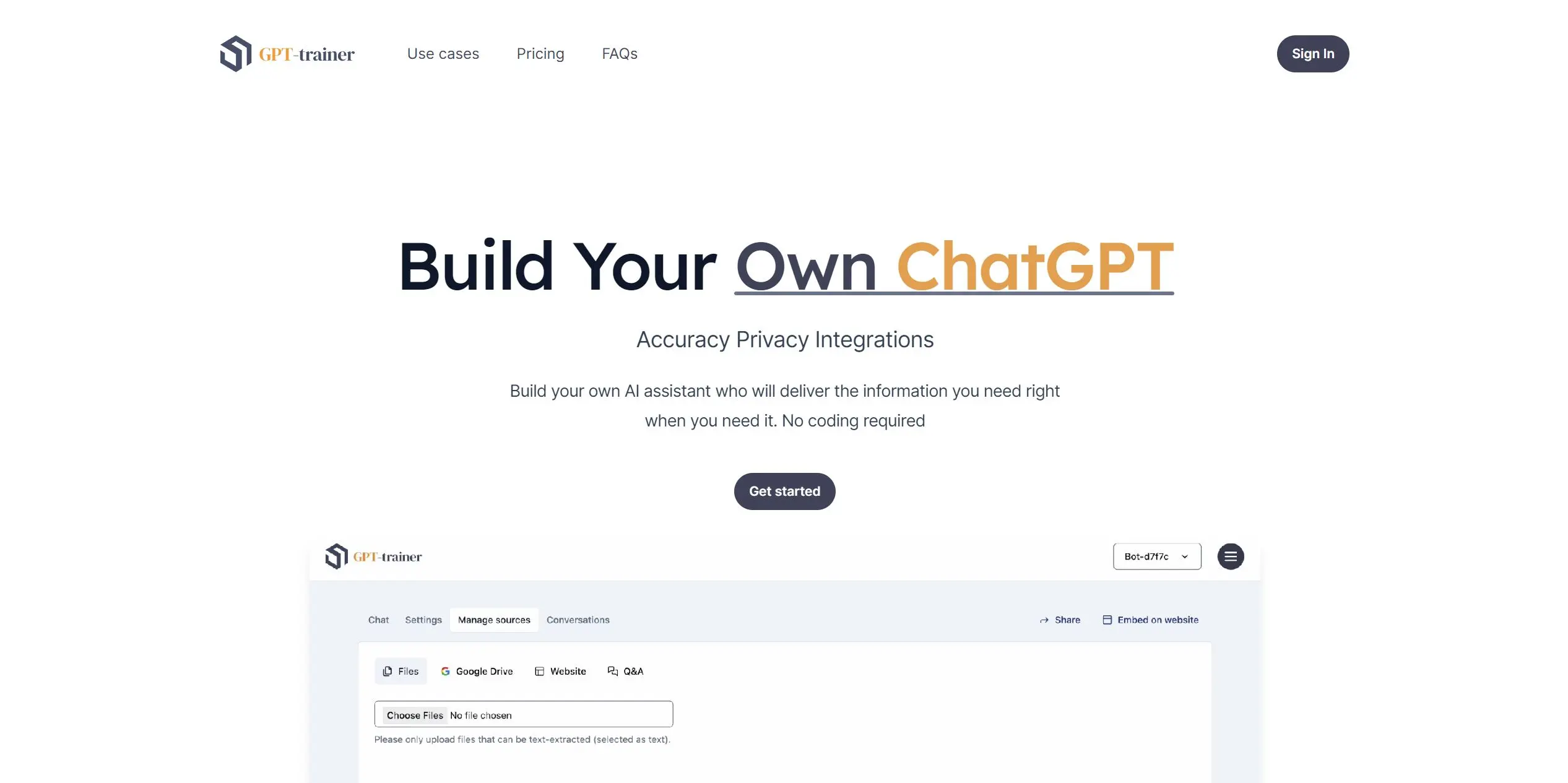 GPT-trainer screenshot