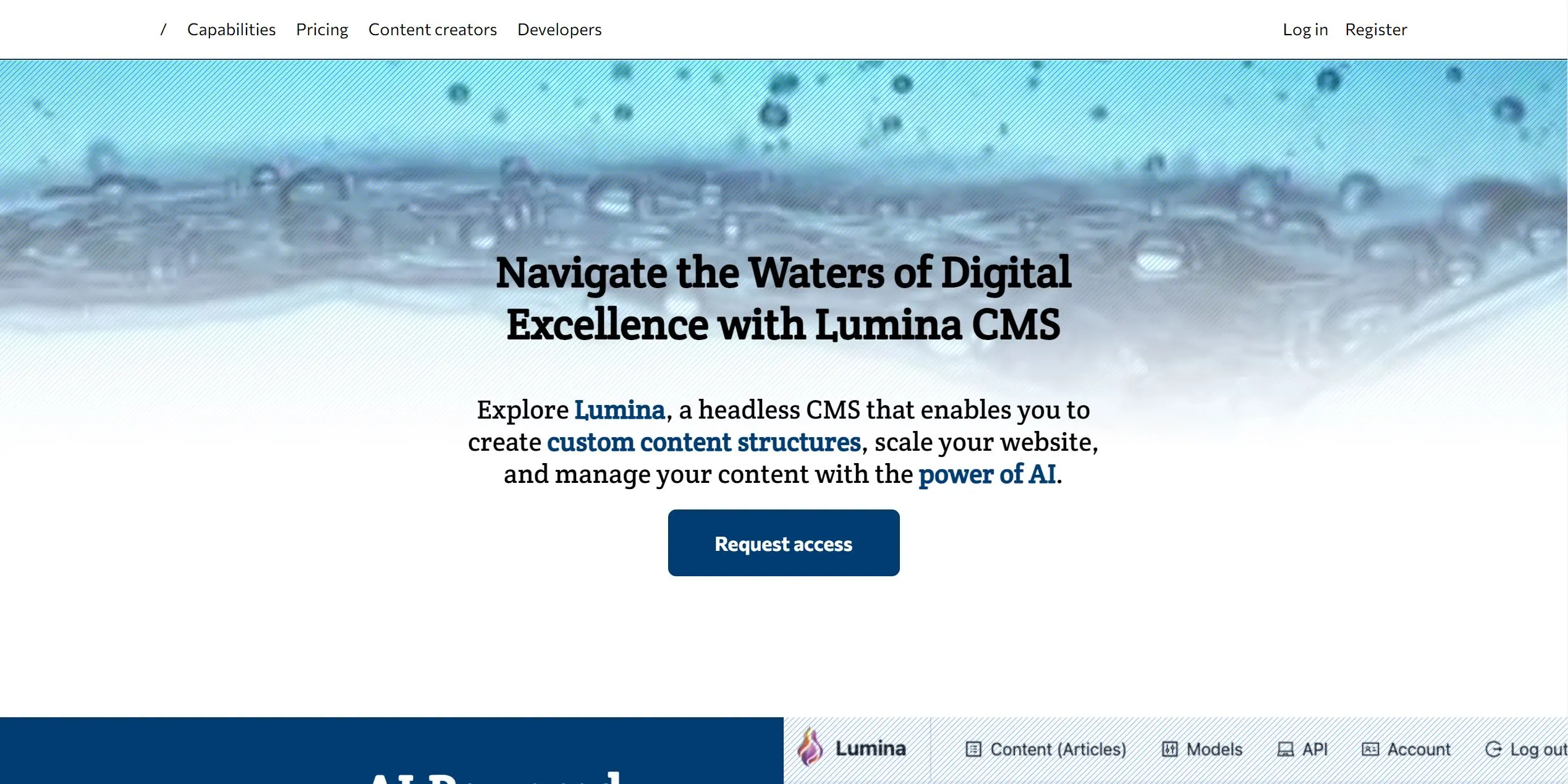 Lumina CMS screenshot