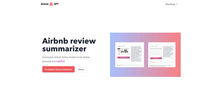 Airbnb Review Summarizer screenshot
