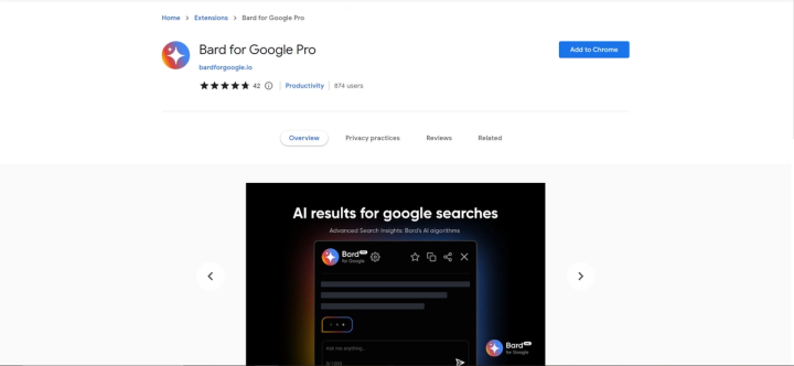Bard for Google Pro screenshot