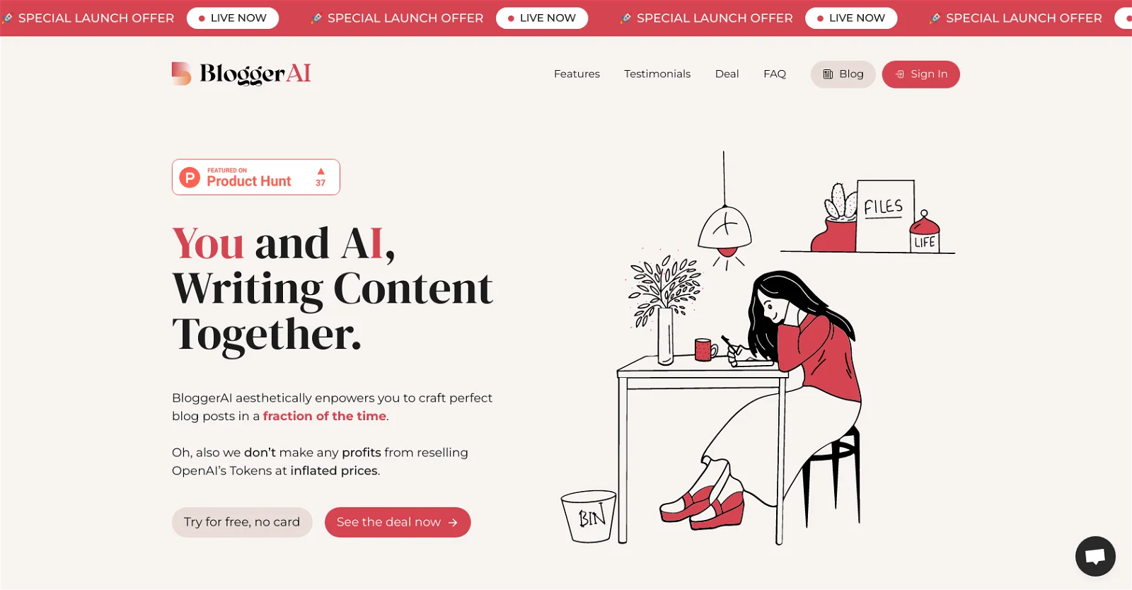 Blogger AI screenshot