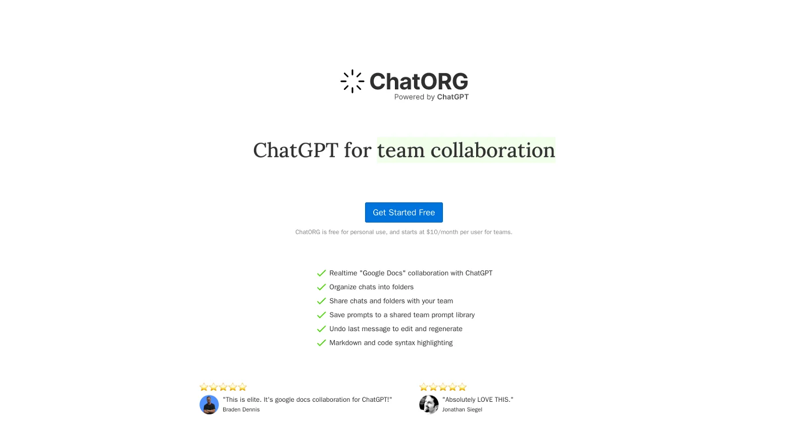 ChatOrg screenshot