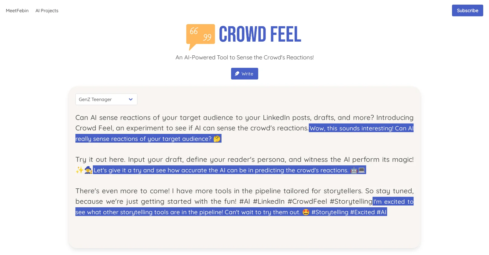 Crowd Feel screenshot