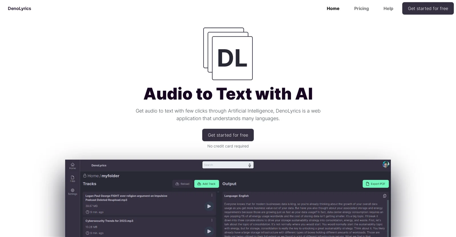 DenoLyrics screenshot
